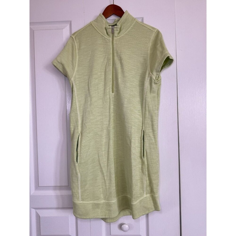 Tommy Bahama Sport Dress Womens Large Green Zip Mock Neck Pockets Casual - Picture 2 of 7